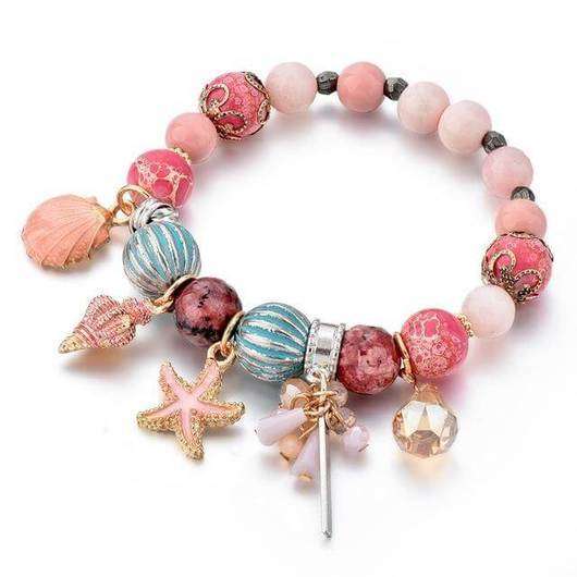 National Style Black Natural Stone Shell Beach Bracelet Jewelry Orazek UK Ltd