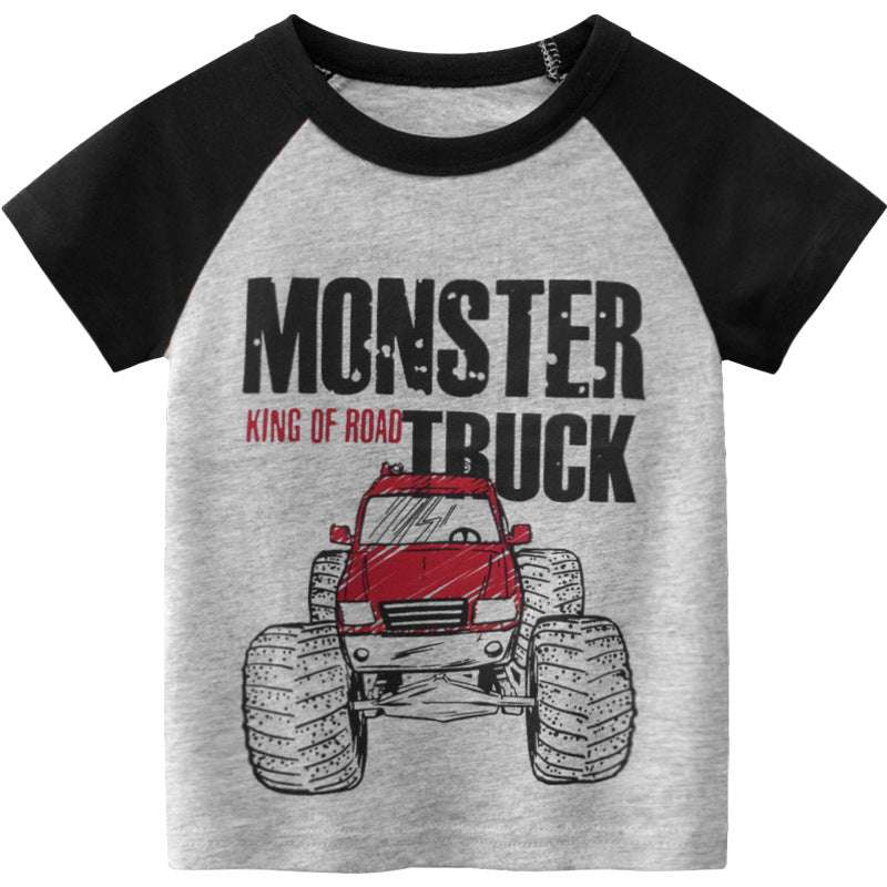 New Boys' Short Sleeve Tops Wholesale Korean T-shirt Kids Clothes | Orazek UK Ltd