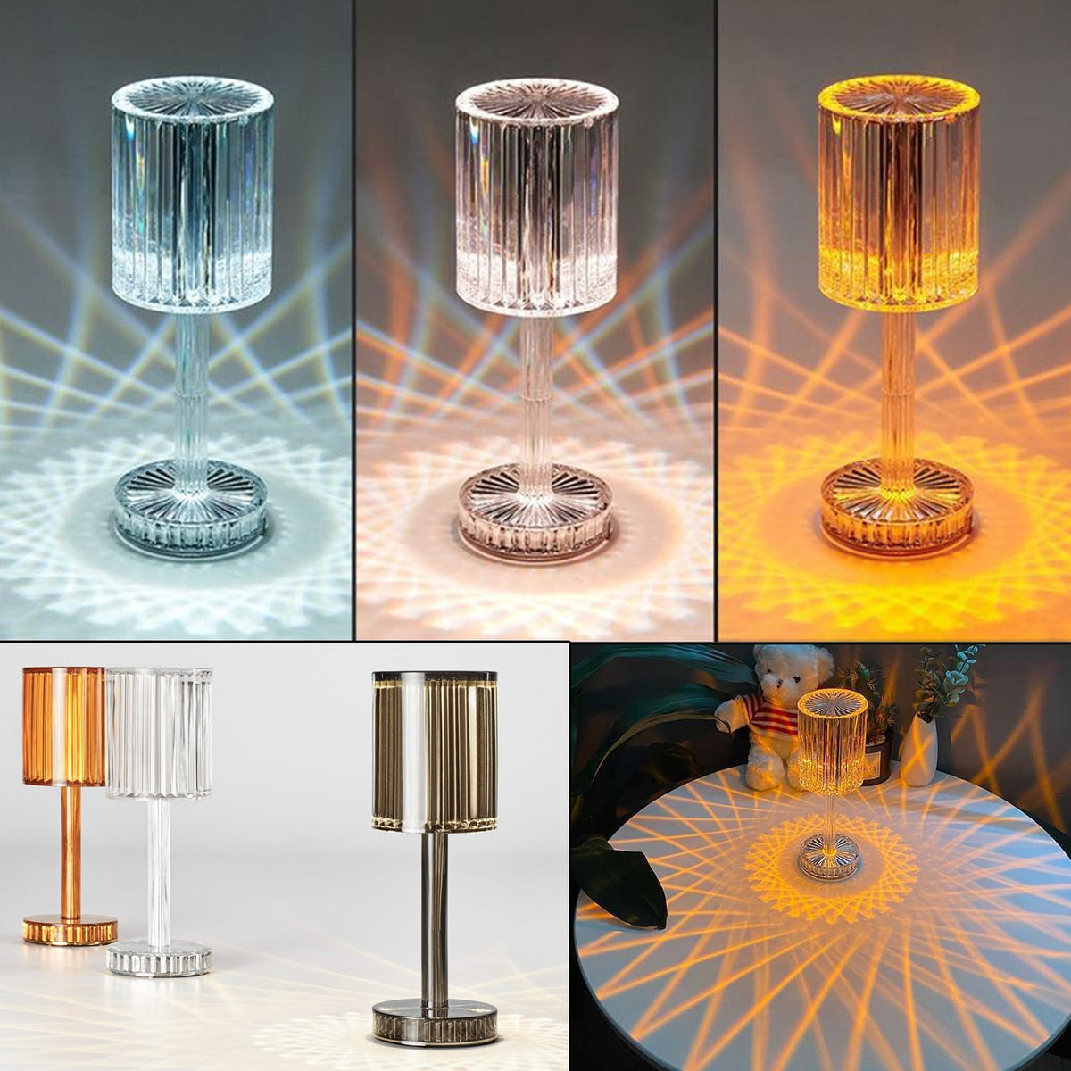 New Crystal Table Lamp Hotel Decoration Diamond Romantic Warm Led For Home Decor Romantic Gift Night Light | Orazek UK Ltd