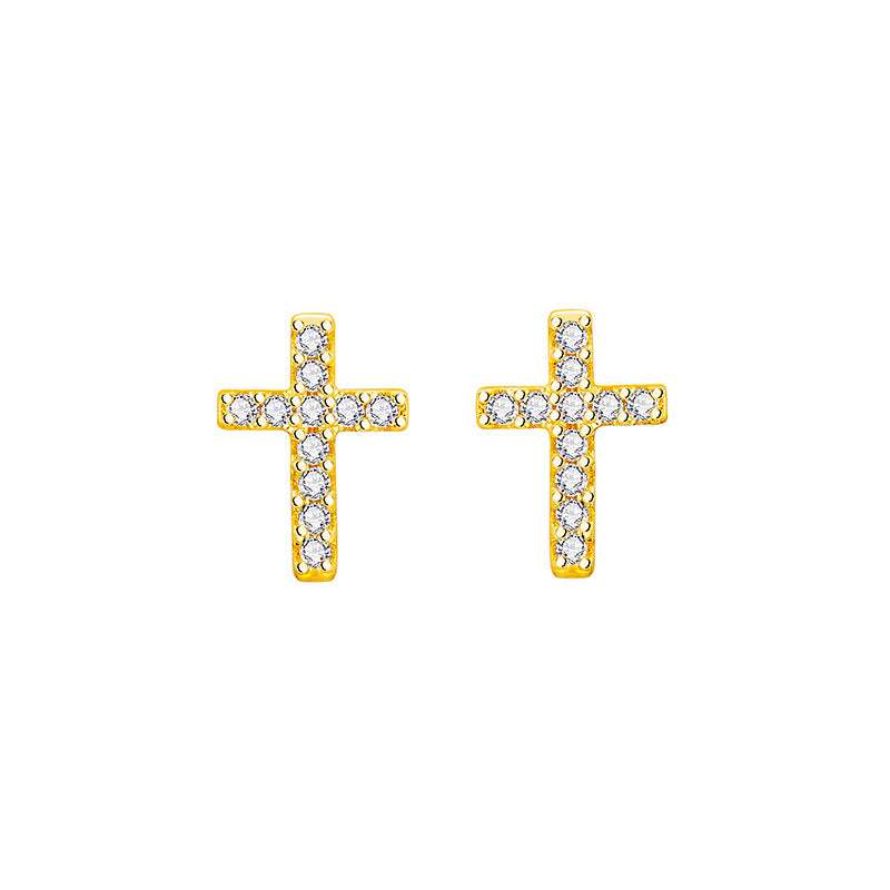 New Fashion Stainless Steel Cross Earrings Product Temperament All Match Birthday Anniversary Earrings Small Gift | Orazek UK Ltd