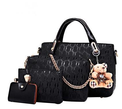 new Korean fashion handbags embossed four piece ladies bag shoulder diagonal handbag | Orazek UK Ltd