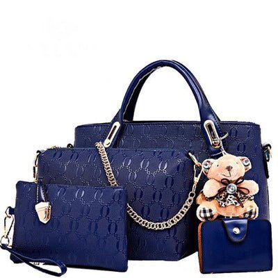 new Korean fashion handbags embossed four piece ladies bag shoulder diagonal handbag | Orazek UK Ltd