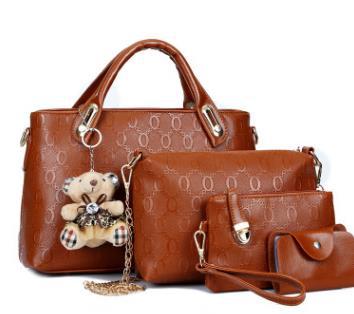 new Korean fashion handbags embossed four piece ladies bag shoulder diagonal handbag | Orazek UK Ltd