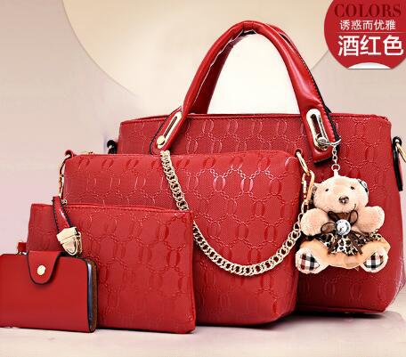 new Korean fashion handbags embossed four piece ladies bag shoulder diagonal handbag | Orazek UK Ltd