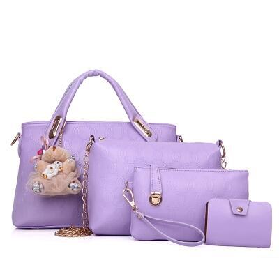 new Korean fashion handbags embossed four piece ladies bag shoulder diagonal handbag | Orazek UK Ltd
