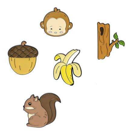 New Product Cartoon Cute Monkey Alloy Paint Brooch Orazek UK Ltd