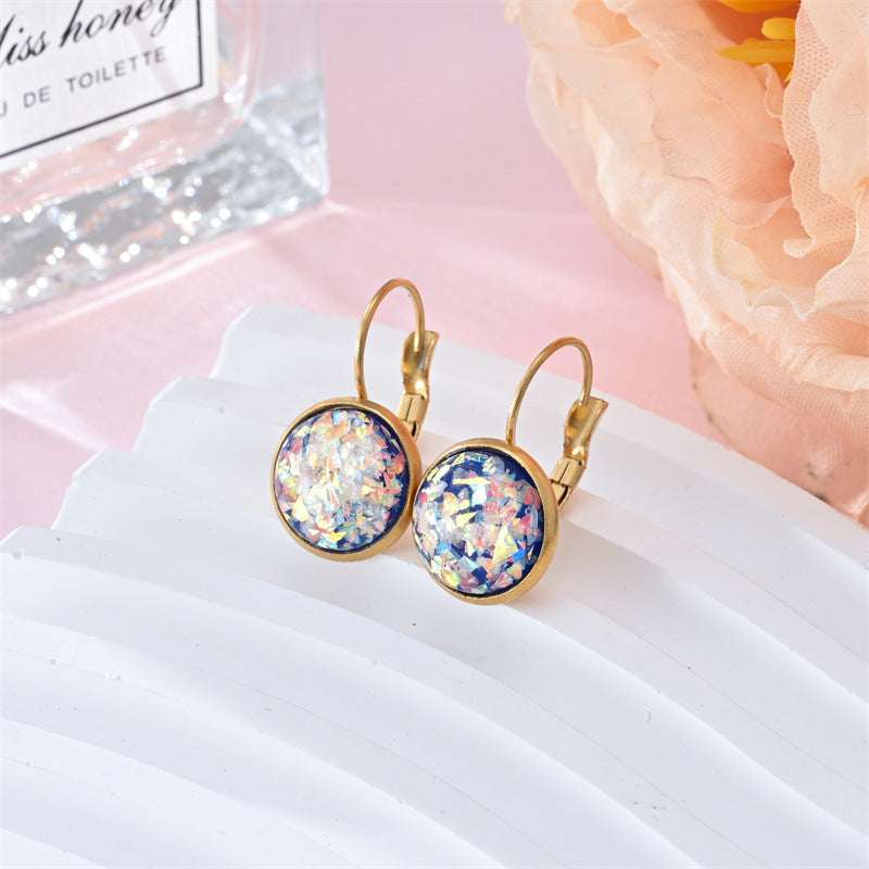 New Sequin Rhinestone Earrings Fashion Stainless Steel Jewelry For Women | Orazek UK Ltd