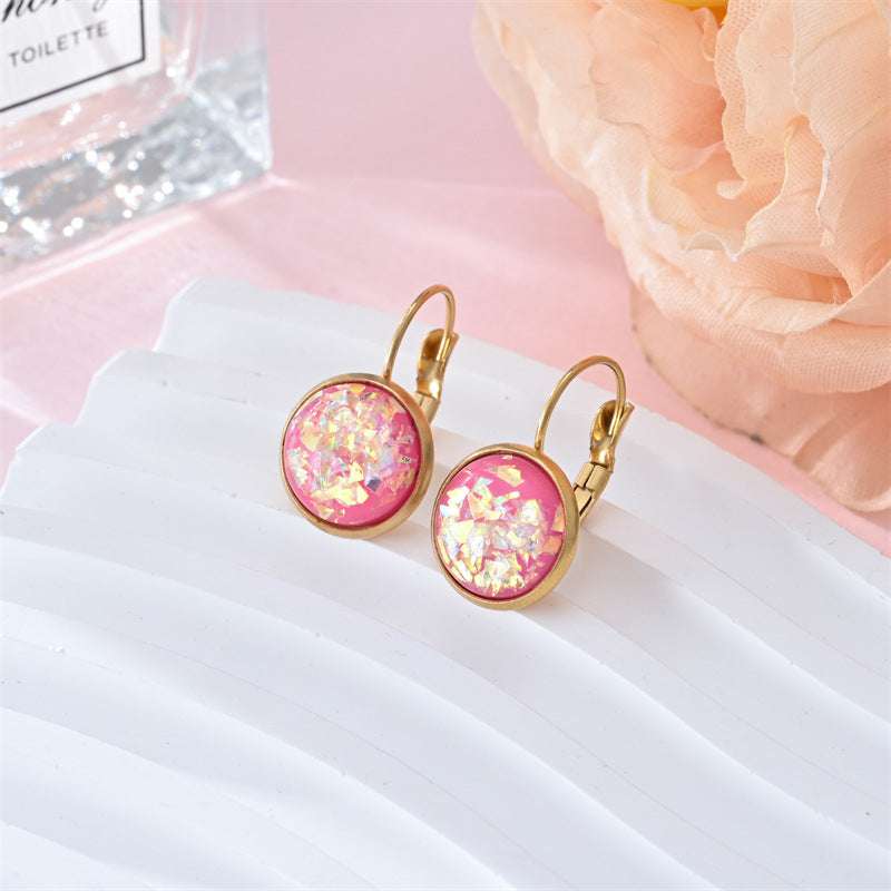 New Sequin Rhinestone Earrings Fashion Stainless Steel Jewelry For Women | Orazek UK Ltd
