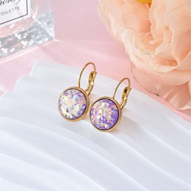 New Sequin Rhinestone Earrings Fashion Stainless Steel Jewelry For Women | Orazek UK Ltd