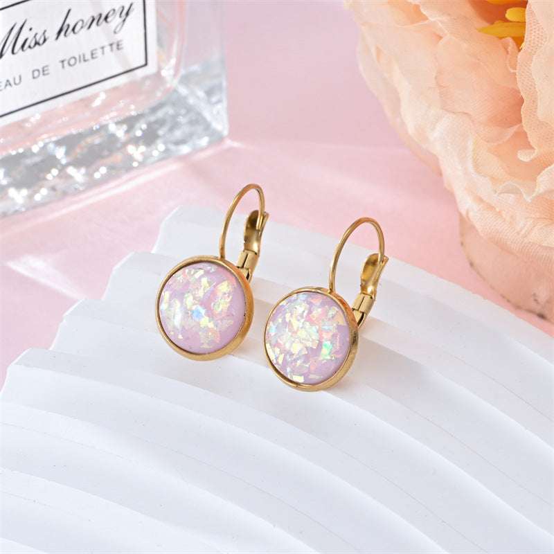 New Sequin Rhinestone Earrings Fashion Stainless Steel Jewelry For Women | Orazek UK Ltd