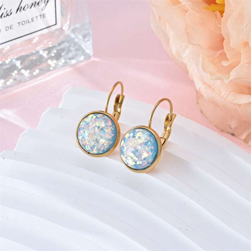 New Sequin Rhinestone Earrings Fashion Stainless Steel Jewelry For Women | Orazek UK Ltd