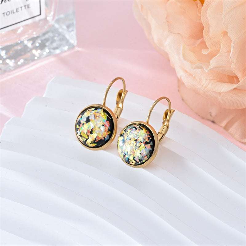 New Sequin Rhinestone Earrings Fashion Stainless Steel Jewelry For Women | Orazek UK Ltd