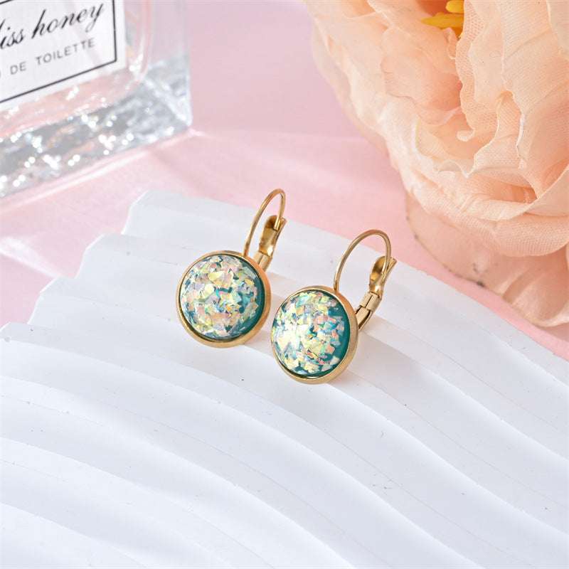 New Sequin Rhinestone Earrings Fashion Stainless Steel Jewelry For Women | Orazek UK Ltd