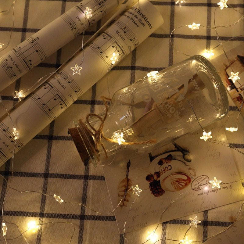 Newsoo copper line star lights LED lights flashing lights string lights star girl heart room dormitory layout decoration Orazek UK Ltd