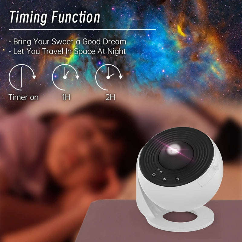 Night Light Galaxy Projector Starry Sky Projector 360 Rotate Planetarium Lamp For Kids Bedroom Valentines Day Gift Wedding Deco | Orazek UK Ltd