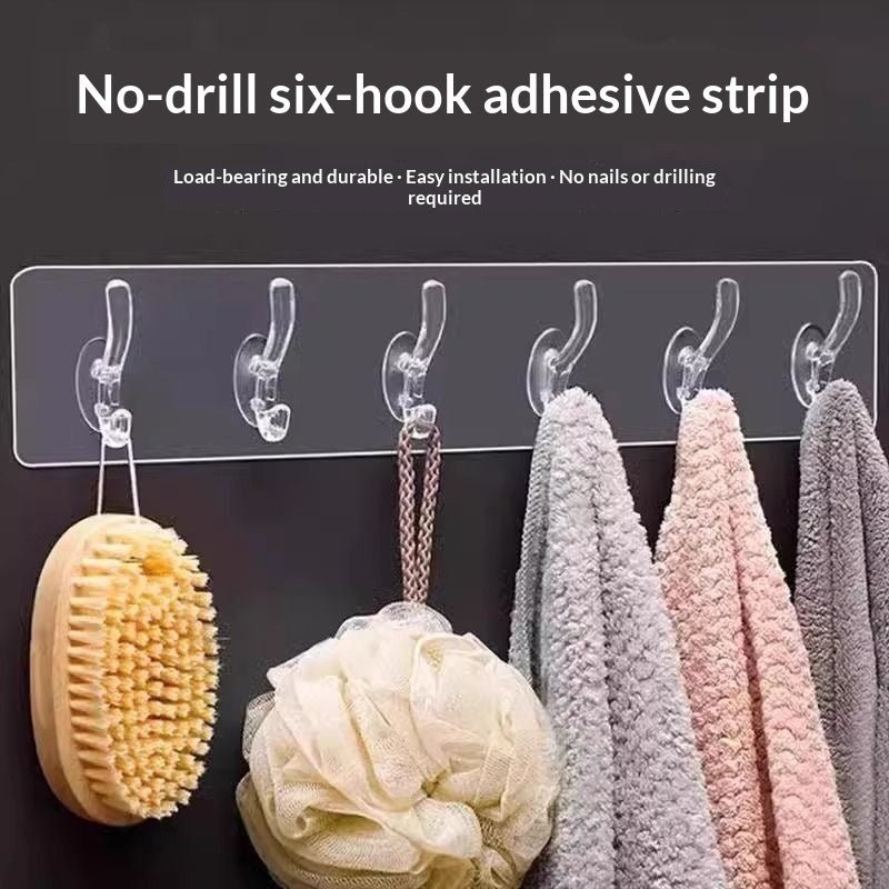 No-drill Wall Hooks Strong Multi-row Adhesive Hooks Leave No Marks | Orazek UK Ltd