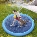 Non-Slip Splash Pad For Kids And Pet Dog Pool Summer Outdoor Water Toys Fun Backyard Fountain Play Mat | Orazek UK Ltd