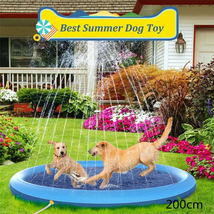 Non-Slip Splash Pad For Kids And Pet Dog Pool Summer Outdoor Water Toys Fun Backyard Fountain Play Mat | Orazek UK Ltd