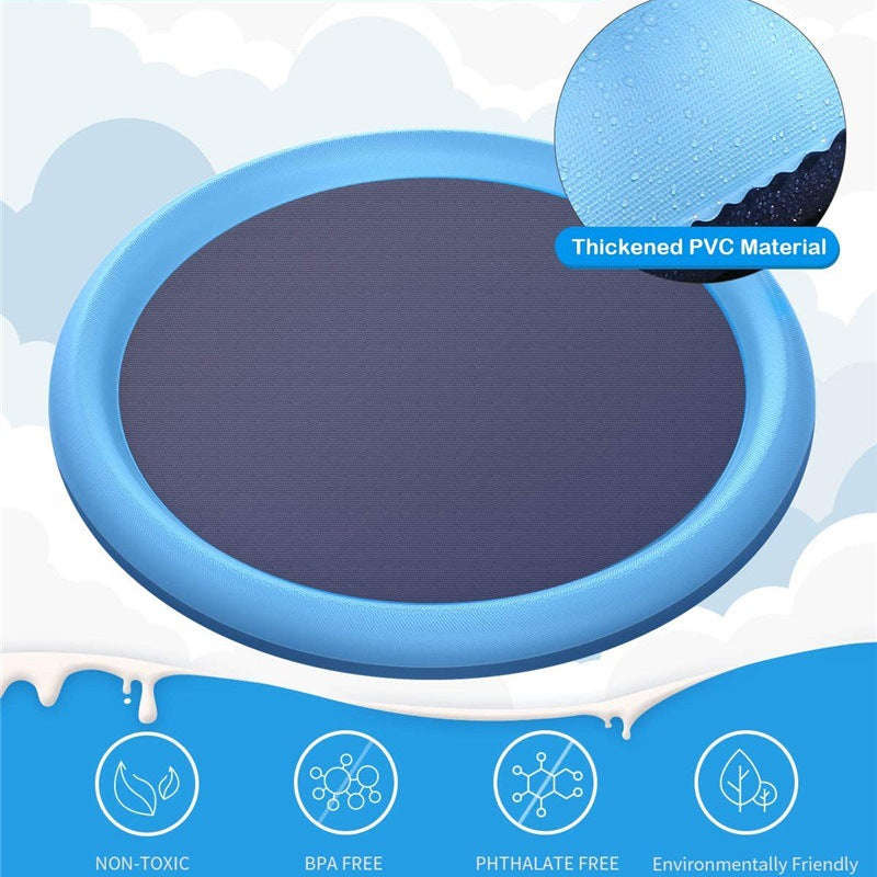 Non-Slip Splash Pad For Kids And Pet Dog Pool Summer Outdoor Water Toys Fun Backyard Fountain Play Mat | Orazek UK Ltd