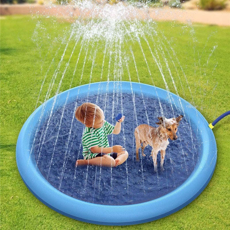 Non-Slip Splash Pad For Kids And Pet Dog Pool Summer Outdoor Water Toys Fun Backyard Fountain Play Mat | Orazek UK Ltd