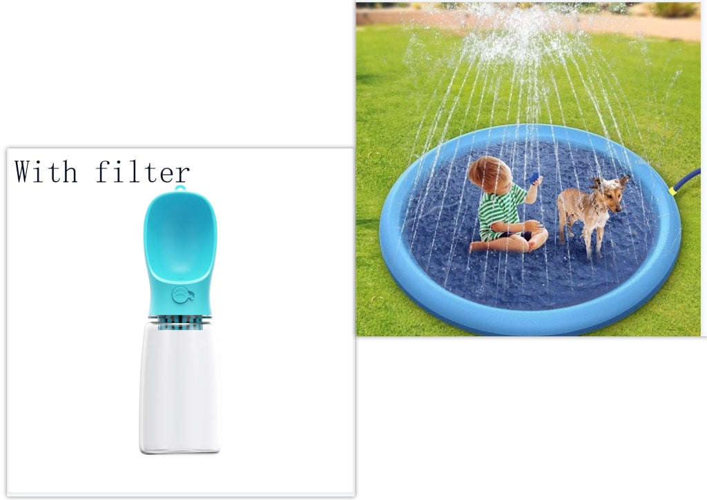 Non-Slip Splash Pad For Kids And Pet Dog Pool Summer Outdoor Water Toys Fun Backyard Fountain Play Mat | Orazek UK Ltd