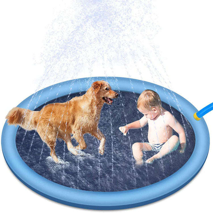 Non-Slip Splash Pad For Kids And Pet Dog Pool Summer Outdoor Water Toys Fun Backyard Fountain Play Mat | Orazek UK Ltd
