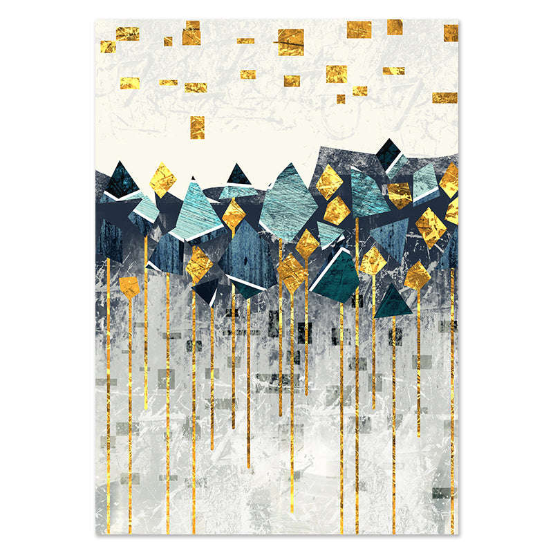 Nordic Abstract Geometric Mountain Landscape Wall Art Canvas Painting Poster Orazek UK Ltd