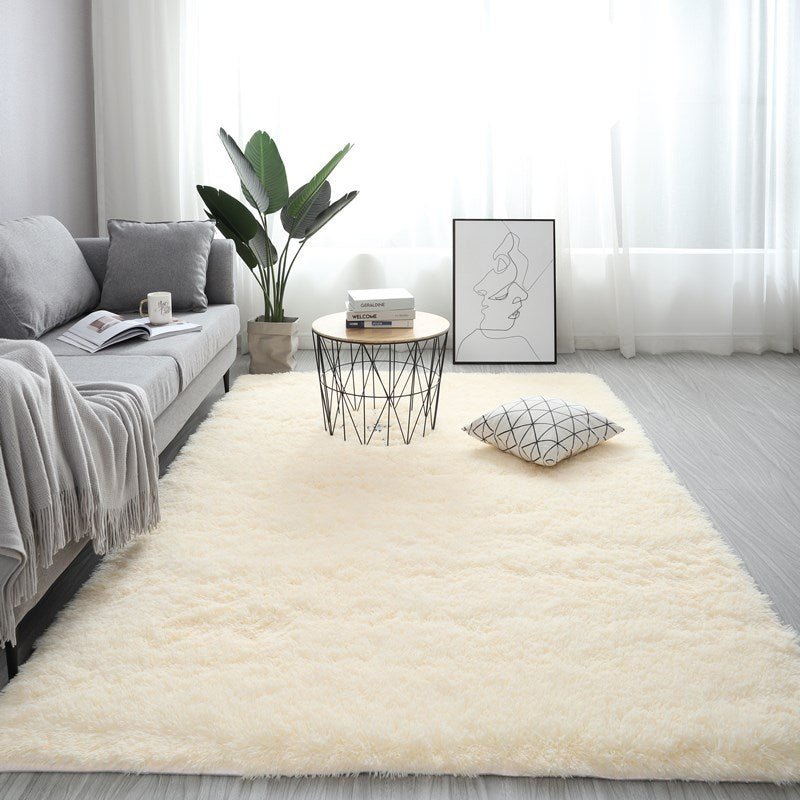 Nordic Fluffy Carpet Rugs For Bedroomliving Room Rectangle Large Size Plush Anti-slip Soft Carpet White Red 13 Colors | Orazek UK Ltd