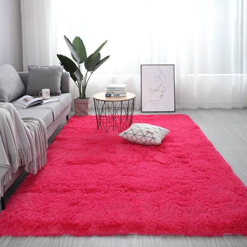 Nordic Fluffy Carpet Rugs For Bedroomliving Room Rectangle Large Size Plush Anti-slip Soft Carpet White Red 13 Colors | Orazek UK Ltd