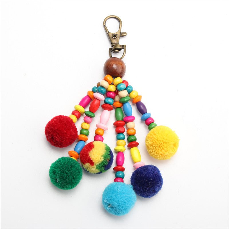 Original Diy Jewelry Accessories Pendant Color Hair Ball Female Bag Pendant Keychain | Orazek UK Ltd