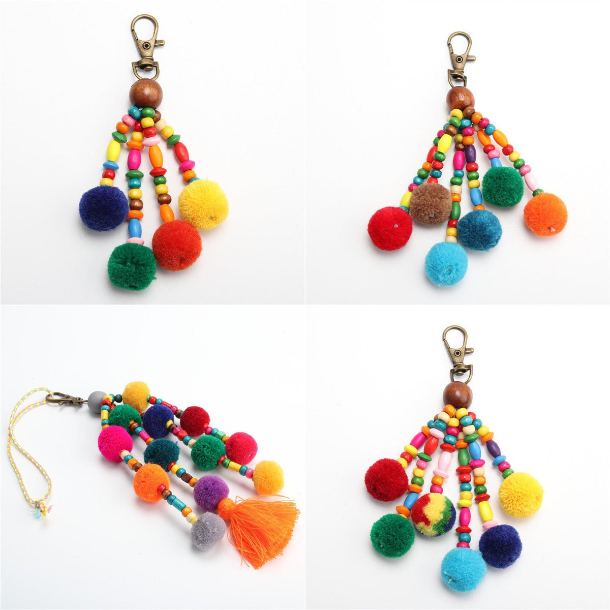 Original Diy Jewelry Accessories Pendant Color Hair Ball Female Bag Pendant Keychain | Orazek UK Ltd