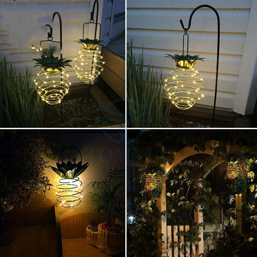 Outdoor Waterproof Garden Pineapple Solar Lights Path Lights Hanging Fairy Lights Solar Led Warm Fairy String Decor | Orazek UK Ltd