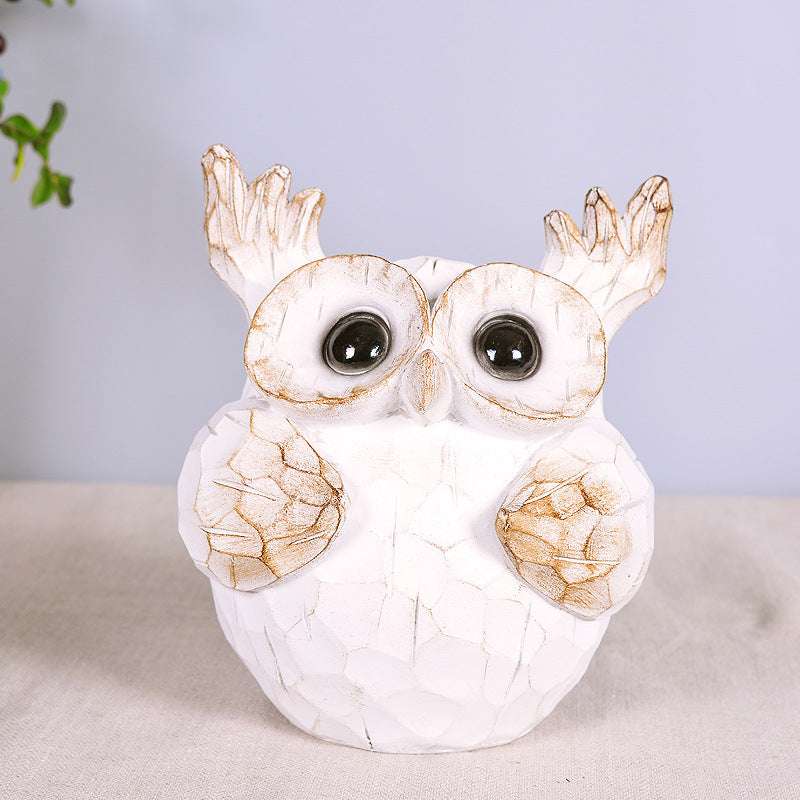 Owl Auspicious Animal Home Decoration Resin Crafts Home Decoration | Orazek UK Ltd