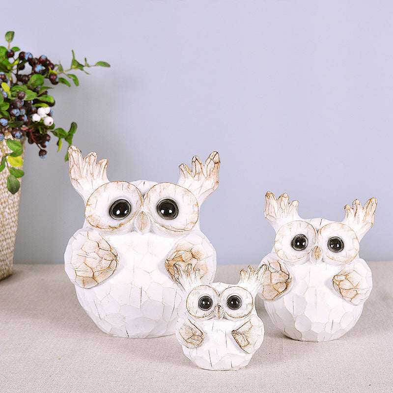 Owl Auspicious Animal Home Decoration Resin Crafts Home Decoration | Orazek UK Ltd