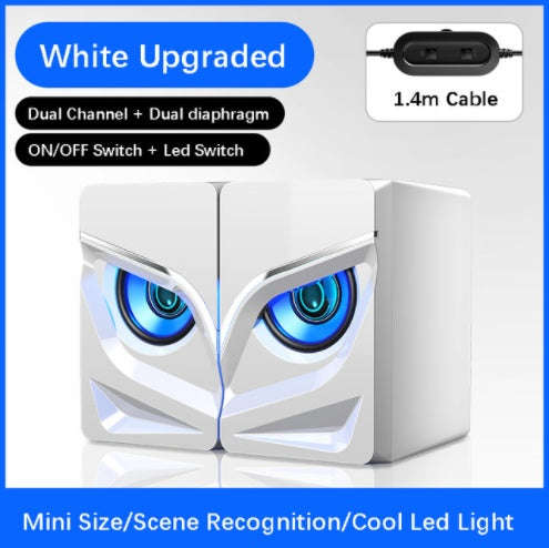 PC Gaming Speakers, 2.0 Channel Stereo Desktop Computer Sound Bar Speakers | Orazek UK Ltd