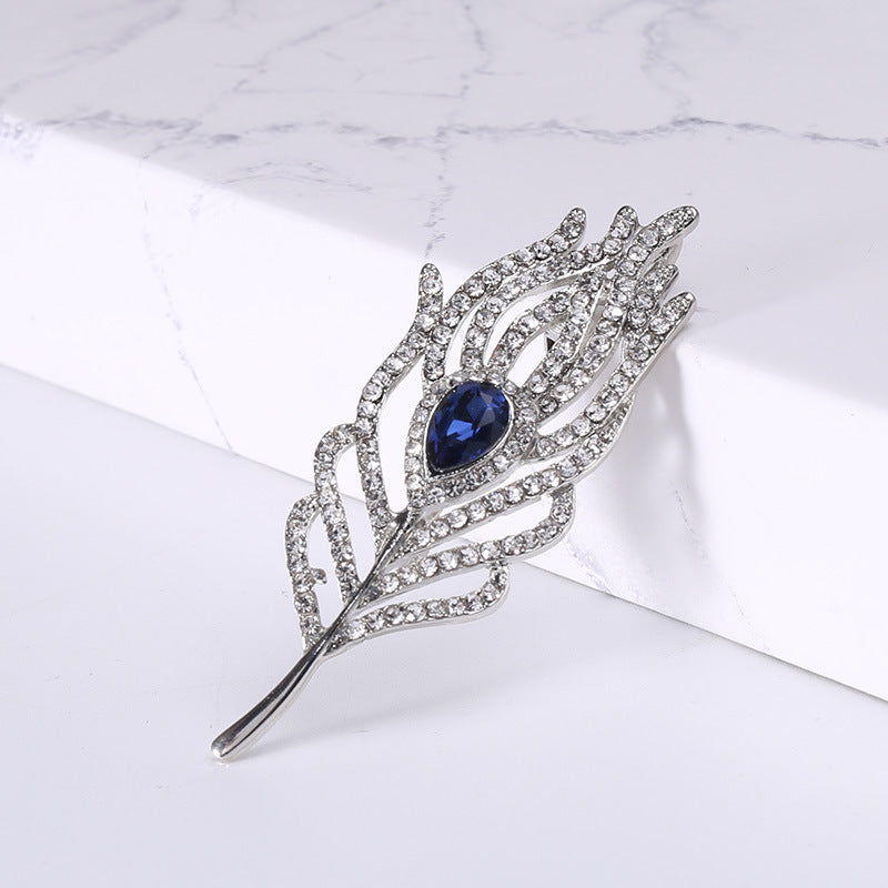 Pendant Feather Brooch Dual-purpose Pin Brooch Orazek UK Ltd