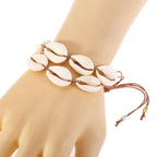 Personalized Simple Natural Shell Bracelet Hand-Woven Rope Creative Bracelet Necklace Couple Jewelry | Orazek UK Ltd