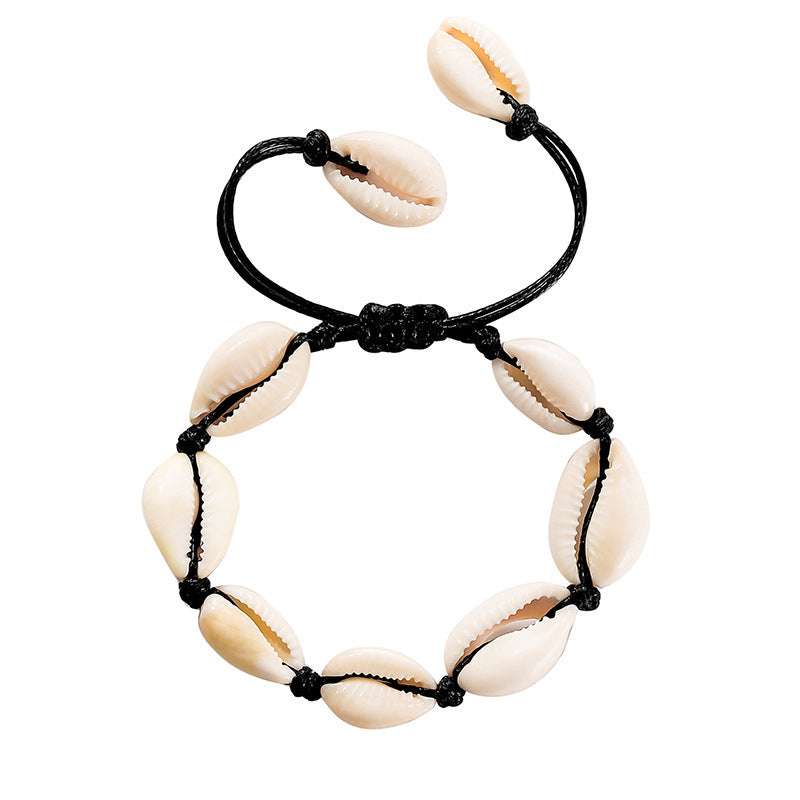 Personalized Simple Natural Shell Bracelet Hand-Woven Rope Creative Bracelet Necklace Couple Jewelry | Orazek UK Ltd