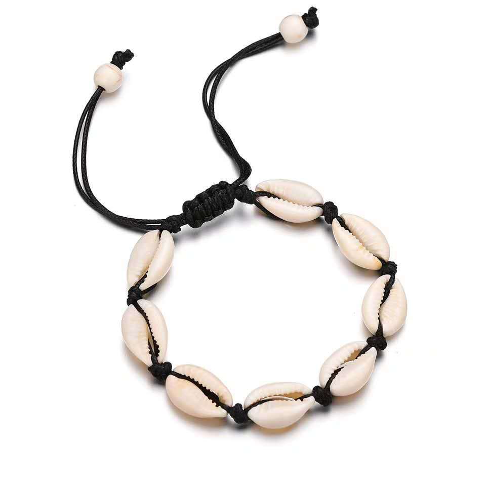 Personalized Simple Natural Shell Bracelet Hand-Woven Rope Creative Bracelet Necklace Couple Jewelry | Orazek UK Ltd