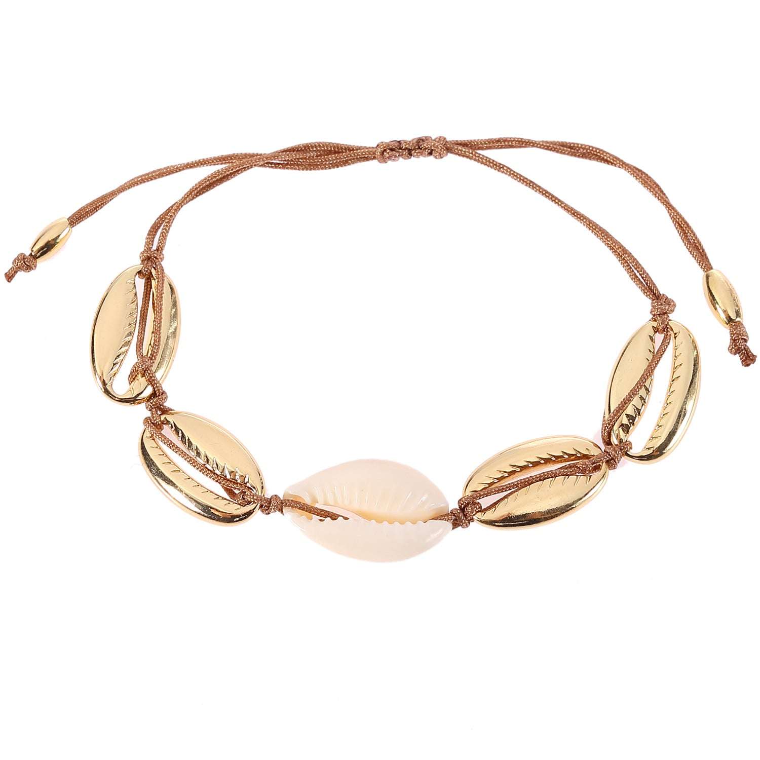Personalized Simple Natural Shell Bracelet Hand-Woven Rope Creative Bracelet Necklace Couple Jewelry Orazek UK Ltd