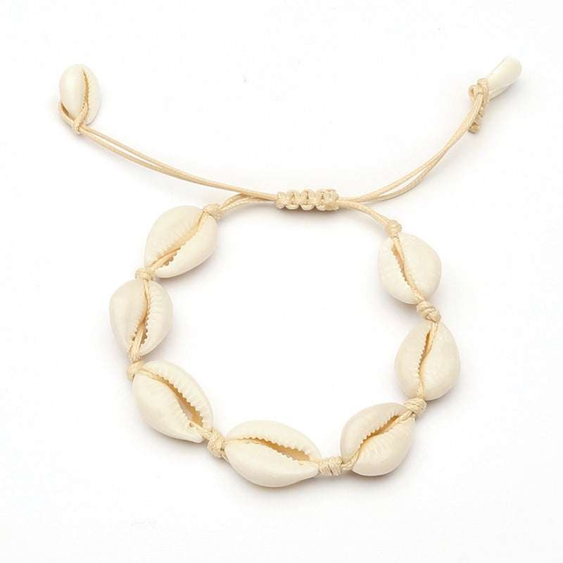 Personalized Simple Natural Shell Bracelet Hand-Woven Rope Creative Bracelet Necklace Couple Jewelry Orazek UK Ltd