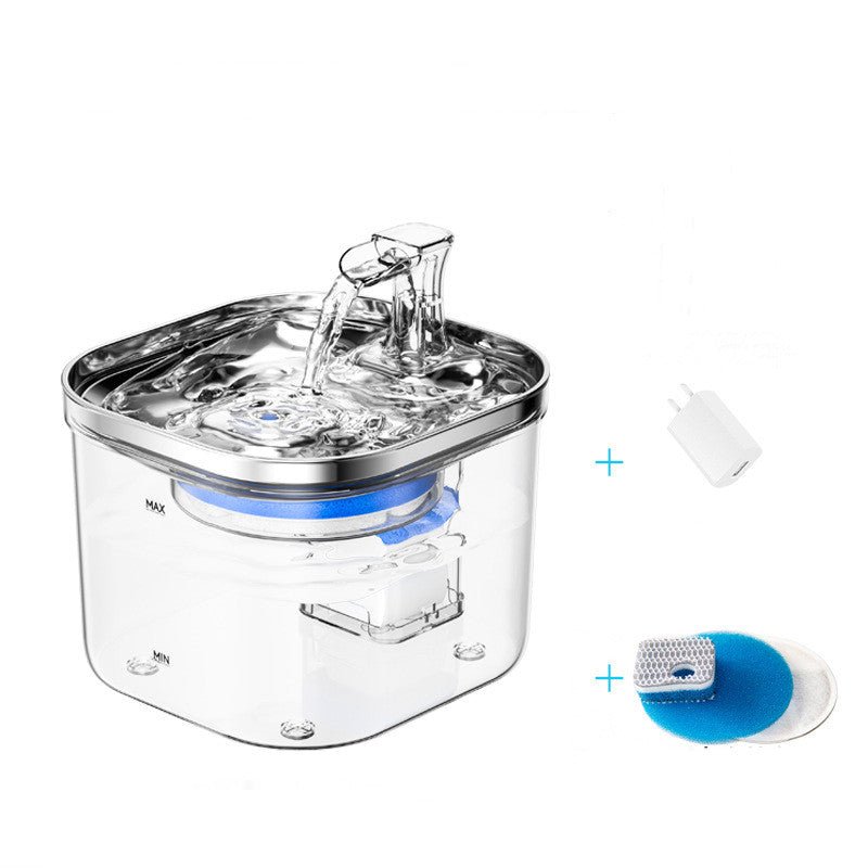 Pet Cat Dog Stainless Steel Automatic Circulation Water Dispenser Intelligent Fountain Pets Accessories | Orazek UK Ltd
