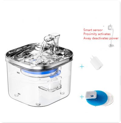 Pet Cat Dog Stainless Steel Automatic Circulation Water Dispenser Intelligent Fountain Pets Accessories | Orazek UK Ltd