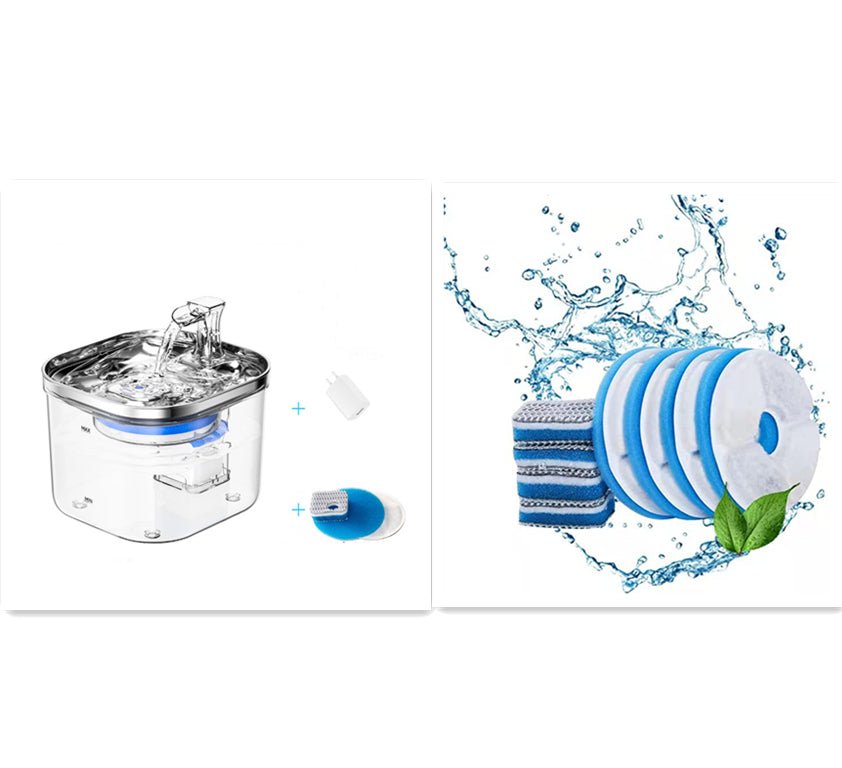 Pet Cat Dog Stainless Steel Automatic Circulation Water Dispenser Intelligent Fountain Pets Accessories | Orazek UK Ltd