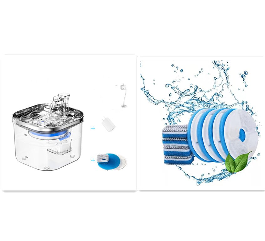 Pet Cat Dog Stainless Steel Automatic Circulation Water Dispenser Intelligent Fountain Pets Accessories | Orazek UK Ltd
