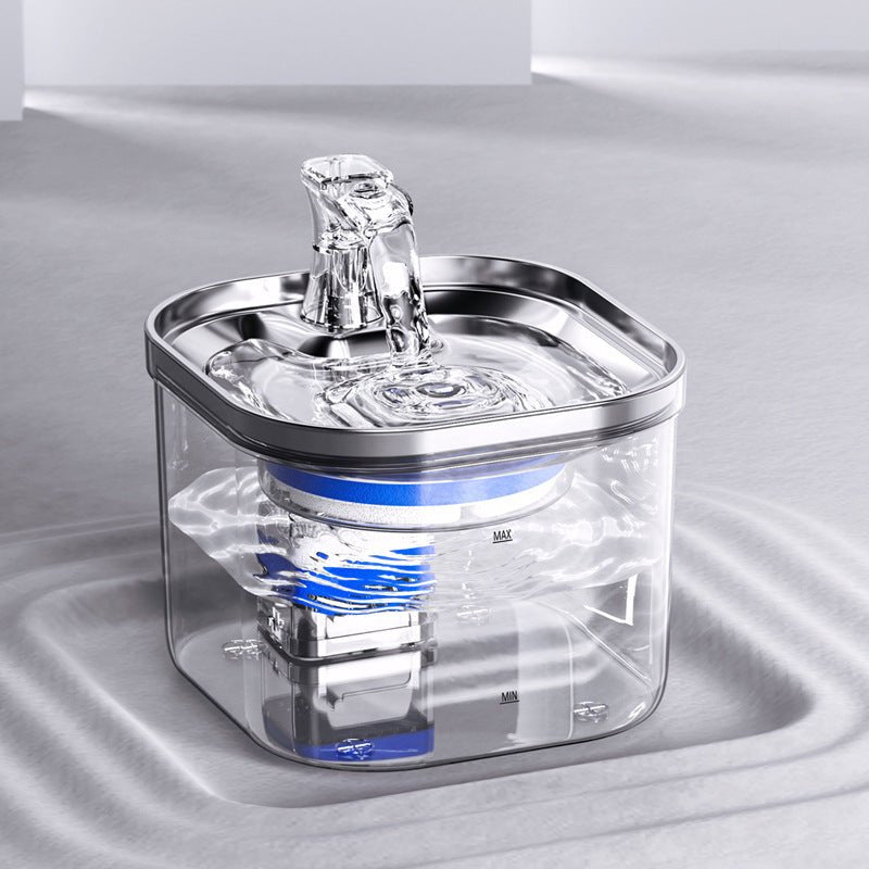 Pet Cat Dog Stainless Steel Automatic Circulation Water Dispenser Intelligent Fountain Pets Accessories | Orazek UK Ltd
