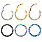 Piercing Twist Thread Round Nose Ring Nipple Ring Nose Stud Stainless Steel Earrings | Orazek UK Ltd