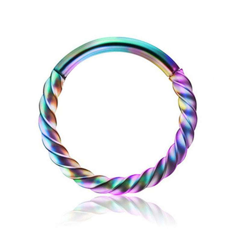 Piercing Twist Thread Round Nose Ring Nipple Ring Nose Stud Stainless Steel Earrings Orazek UK Ltd