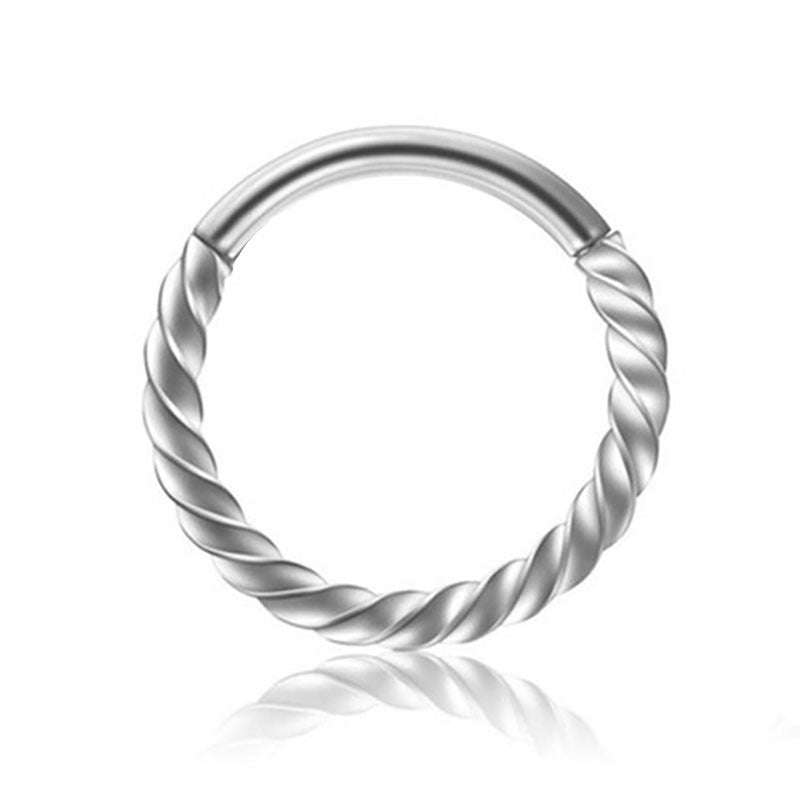 Piercing Twist Thread Round Nose Ring Nipple Ring Nose Stud Stainless Steel Earrings Orazek UK Ltd