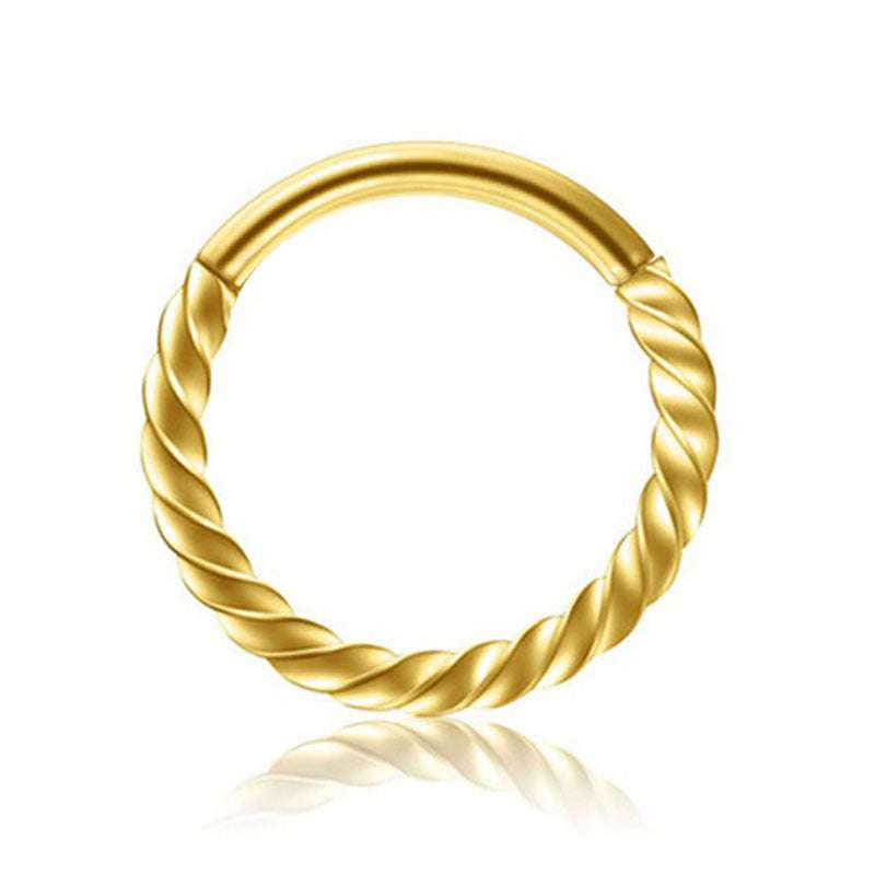 Piercing Twist Thread Round Nose Ring Nipple Ring Nose Stud Stainless Steel Earrings Orazek UK Ltd